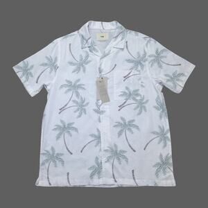 Folk Clothing Coast CC Palm Tree Camp Collar Shirt S